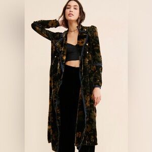Free People Hazel Velvet Duster